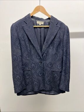 Giorgio Armani Dark Blue Floral Blazer